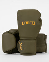 Caged Boxhandschuhe Core - Khakigrün/Gold