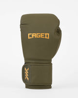 Caged Boxhandschuhe Core - Khakigrün/Gold