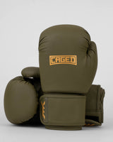Caged Boxhandschuhe Shadow - Khakigrün/Gold