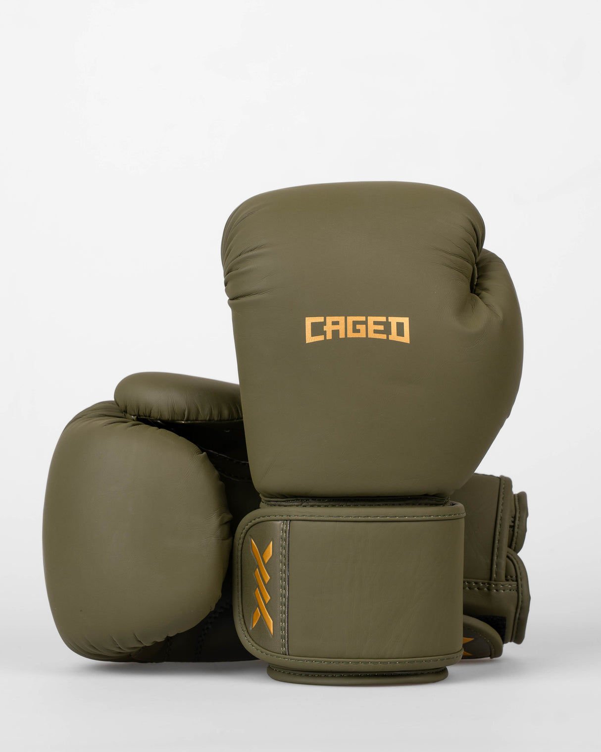 Caged Boxhandschuhe Spark Kids - Khakigrün/Gold