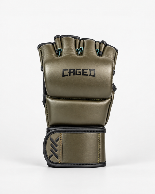 Caged MMA Handschuhe 'X' Series - Khakigrün/Schwarz