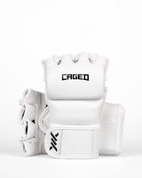 Caged MMA Handschuhe 'X' Series - Weiss/Schwarz