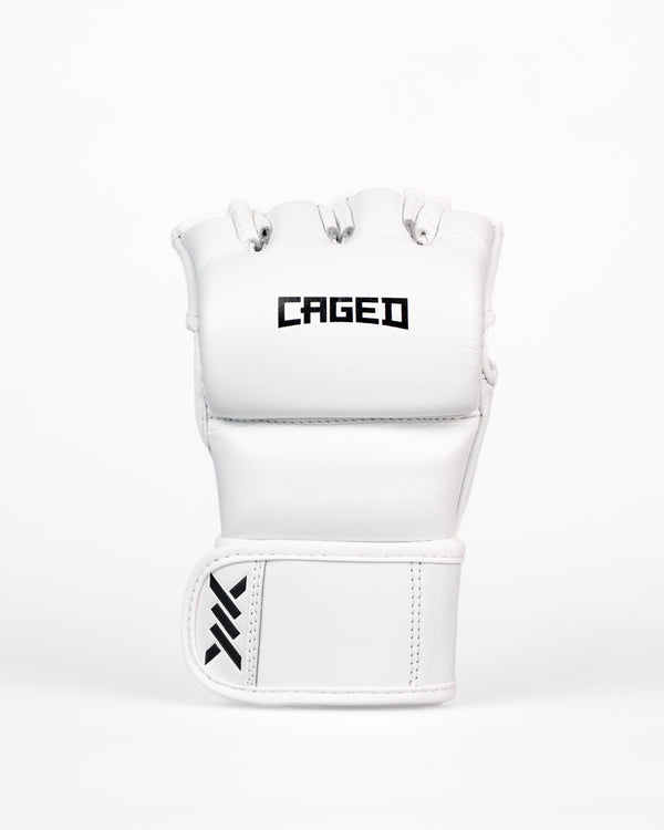 Caged MMA Handschuhe 'X' Series - Weiss/Schwarz