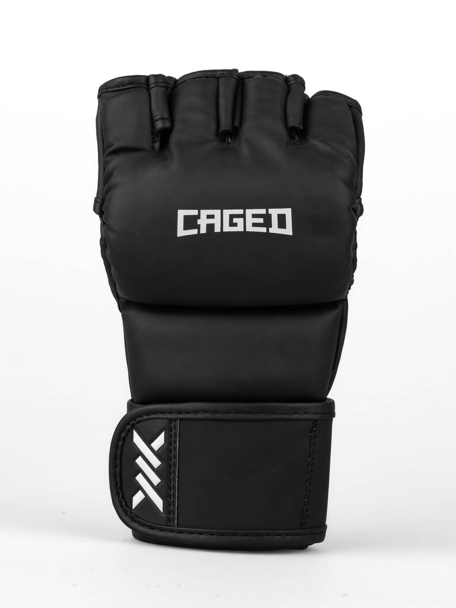 Caged MMA-Handschuhe Shadow - Mattschwarz/Weiss