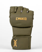 Caged MMA-Handschuhe Shadow - Khakigrün/Gold