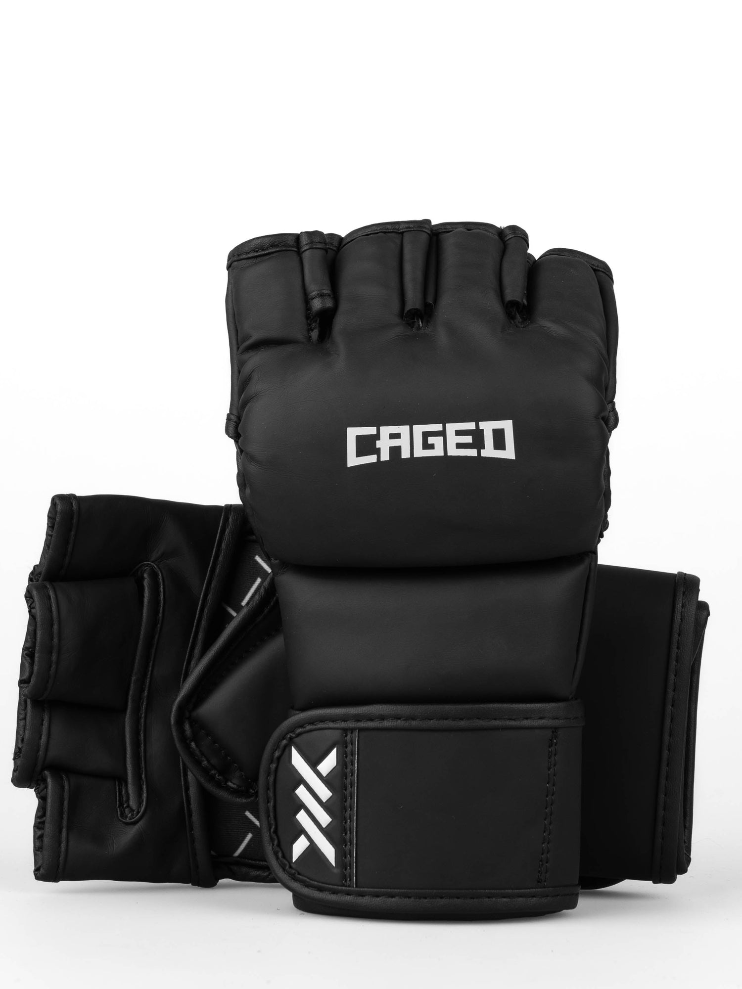 Caged MMA-Handschuhe Shadow - Mattschwarz/Weiss