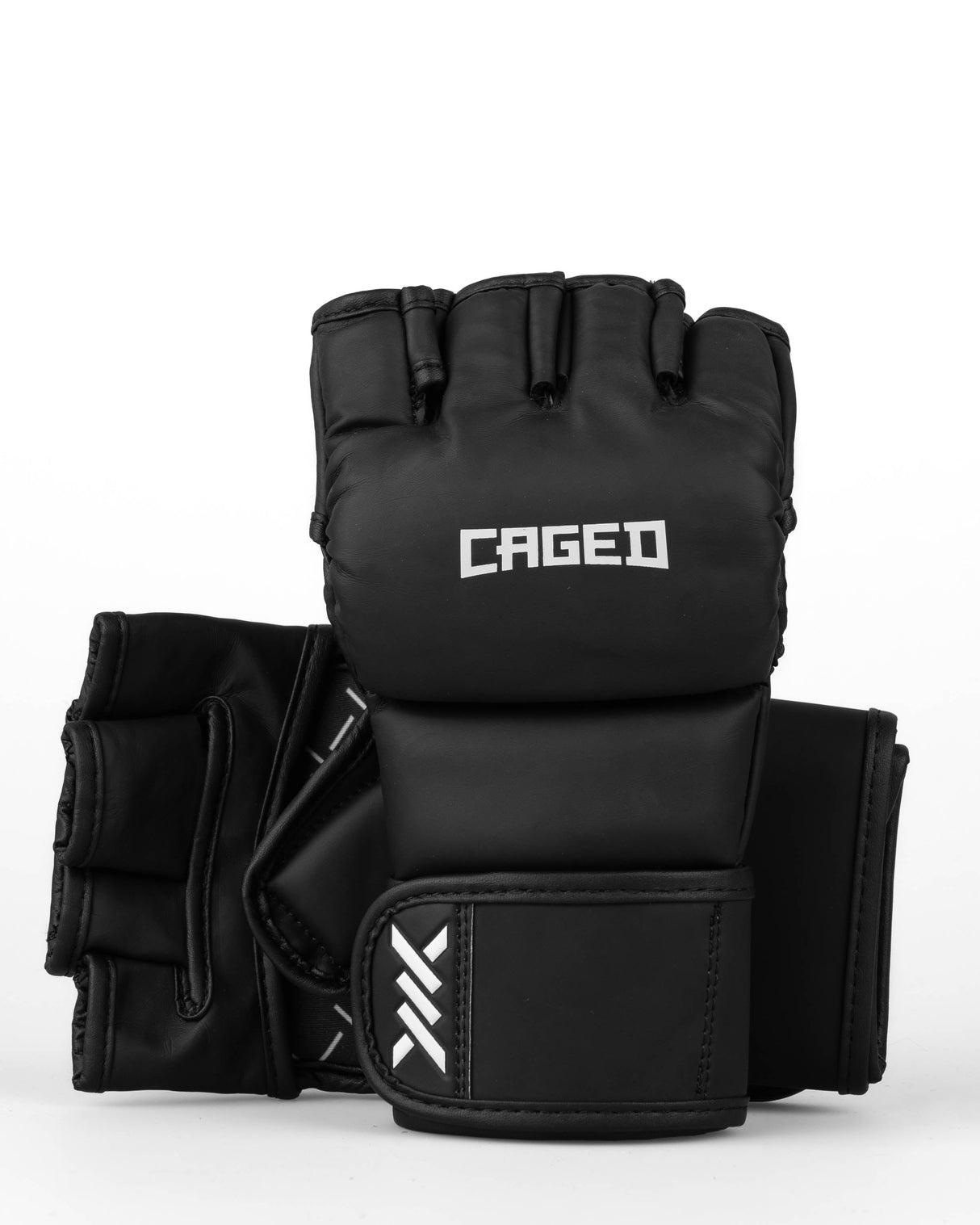 Caged MMA-Handschuhe Shadow - Mattschwarz/Weiss
