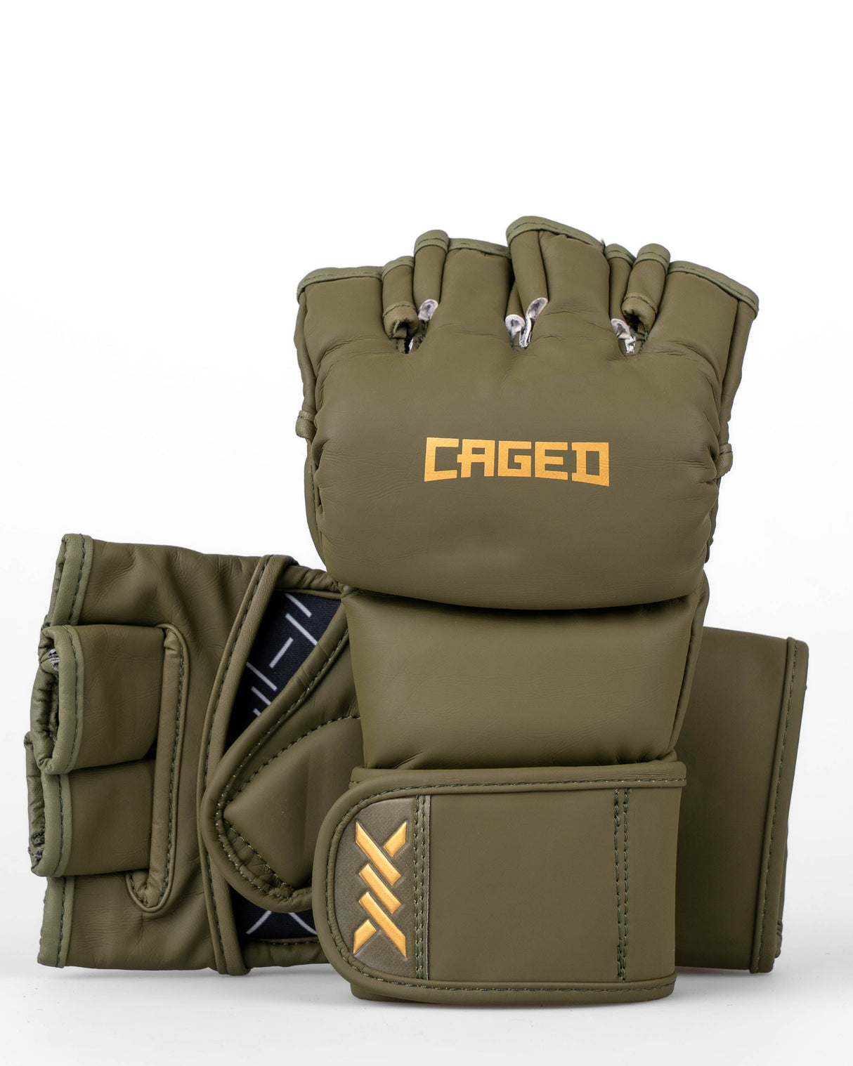 Caged MMA-Handschuhe Shadow - Khakigrün/Gold