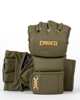 Caged MMA-Handschuhe Shadow - Khakigrün/Gold