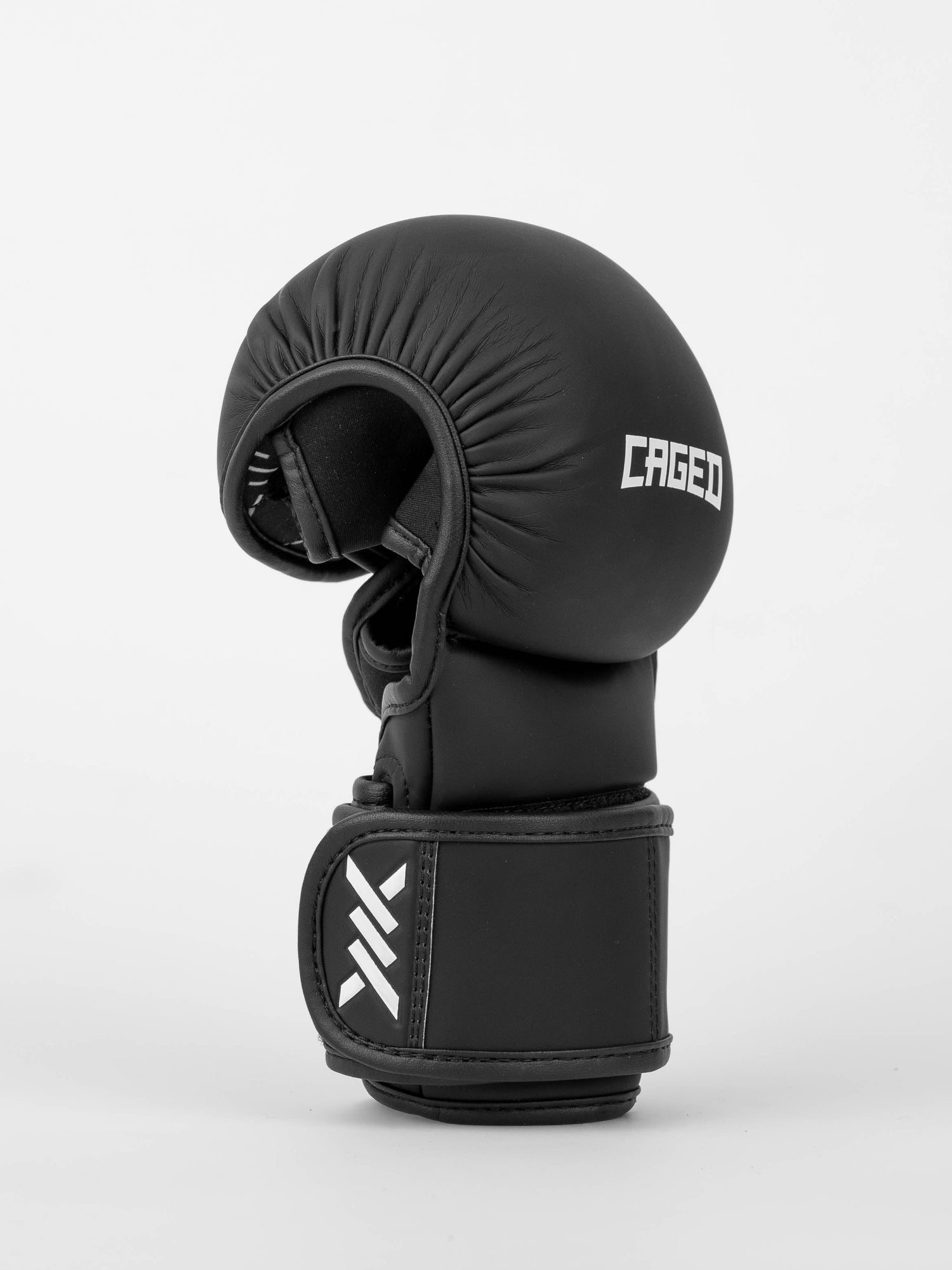 Caged MMA-Sparringhandschuhe Shadow - Mattschwarz/Weiss