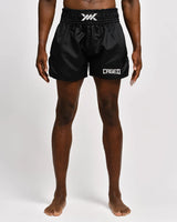 Caged Muay Thai Shorts Classic - Schwarz/Weiss