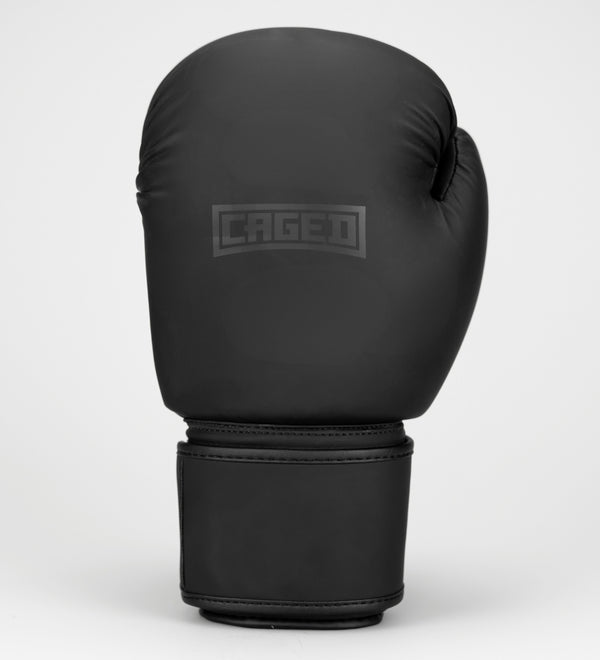 Caged Boxhandschuhe Shadow - Mattschwarz