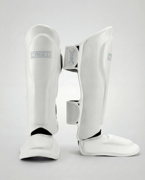 Caged Schienbeinschoner 'X' Series - Weiss/Weiss