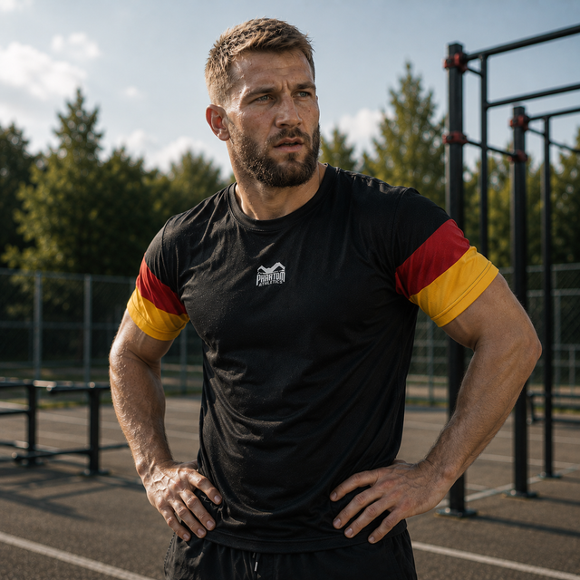 Phantom Athletics T-Shirt EVO+ Team Germany - Schwarz/Rot/Gold