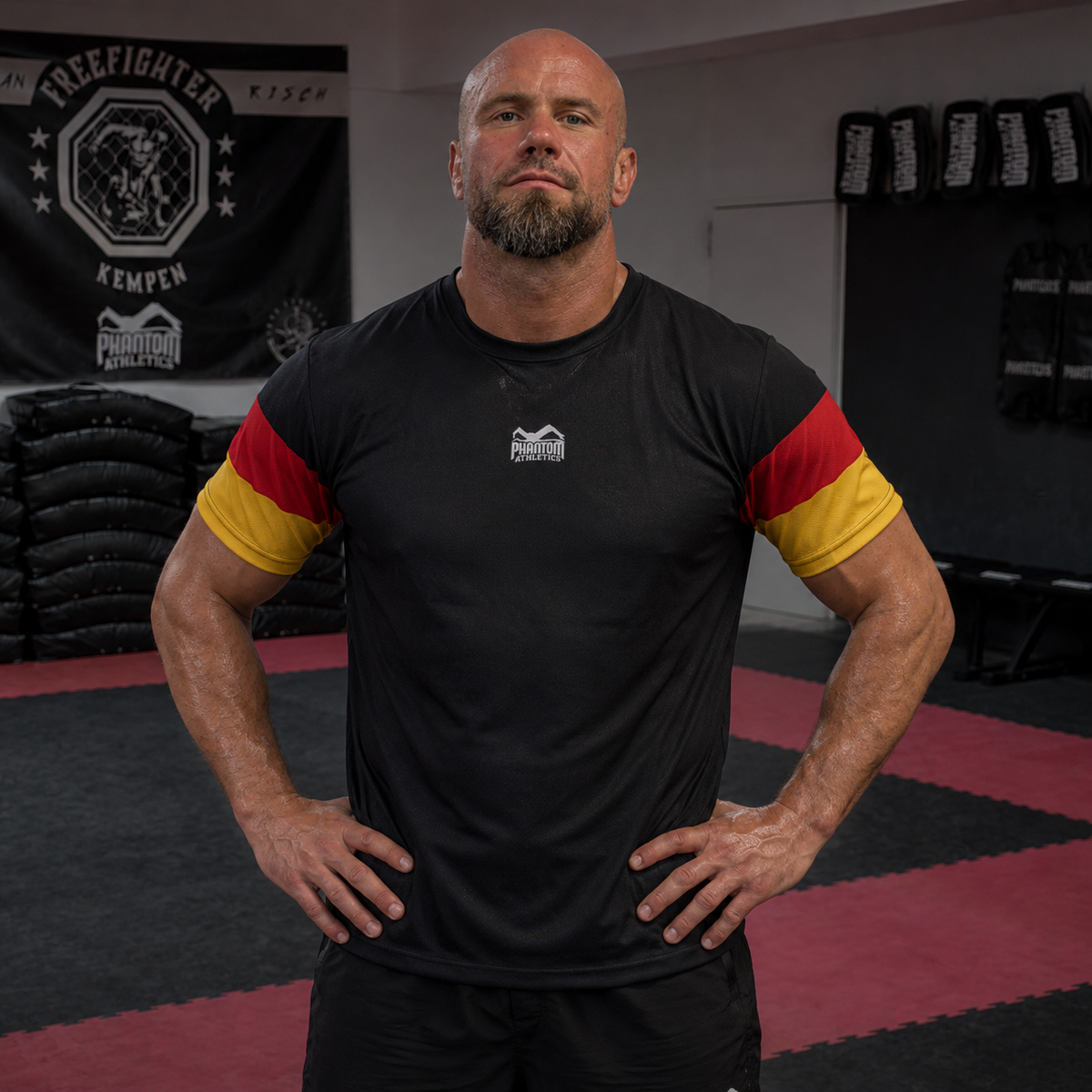 Phantom Athletics T-Shirt EVO+ Team Germany - Schwarz/Rot/Gold