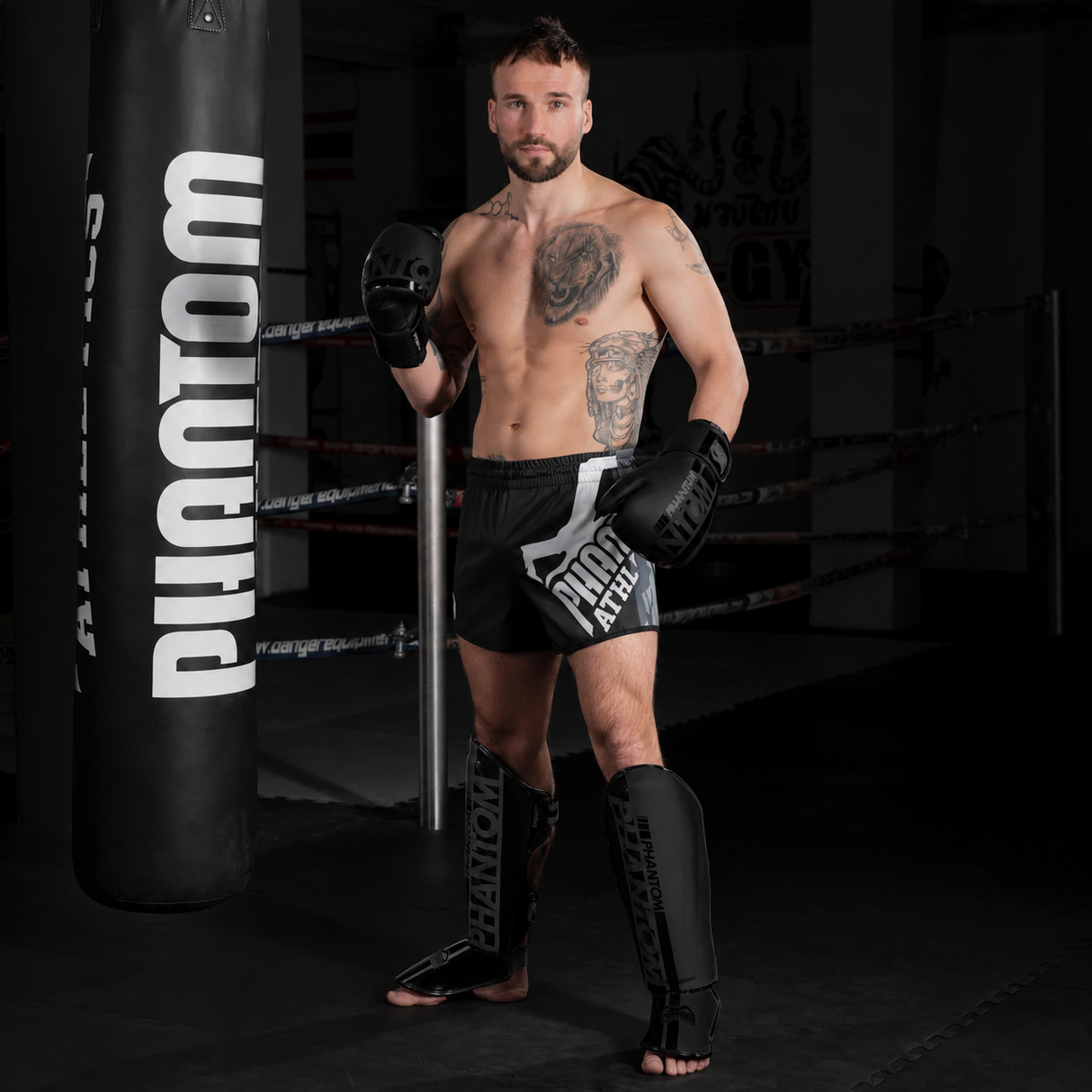 Phantom Athletics Schienbeinschoner APEX Striking - Schwarz/Grau