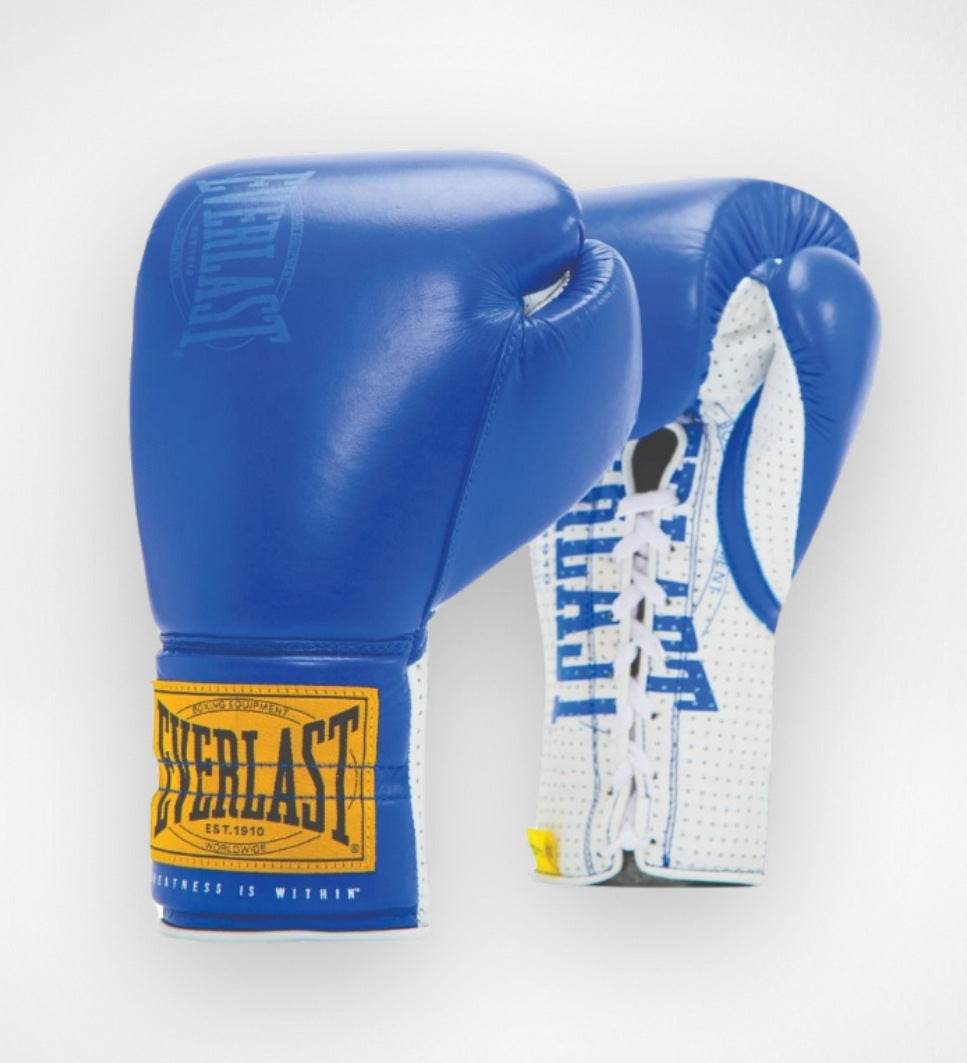 Everlast 1910 Boxhandschuhe Sparring Schnürung – Blau