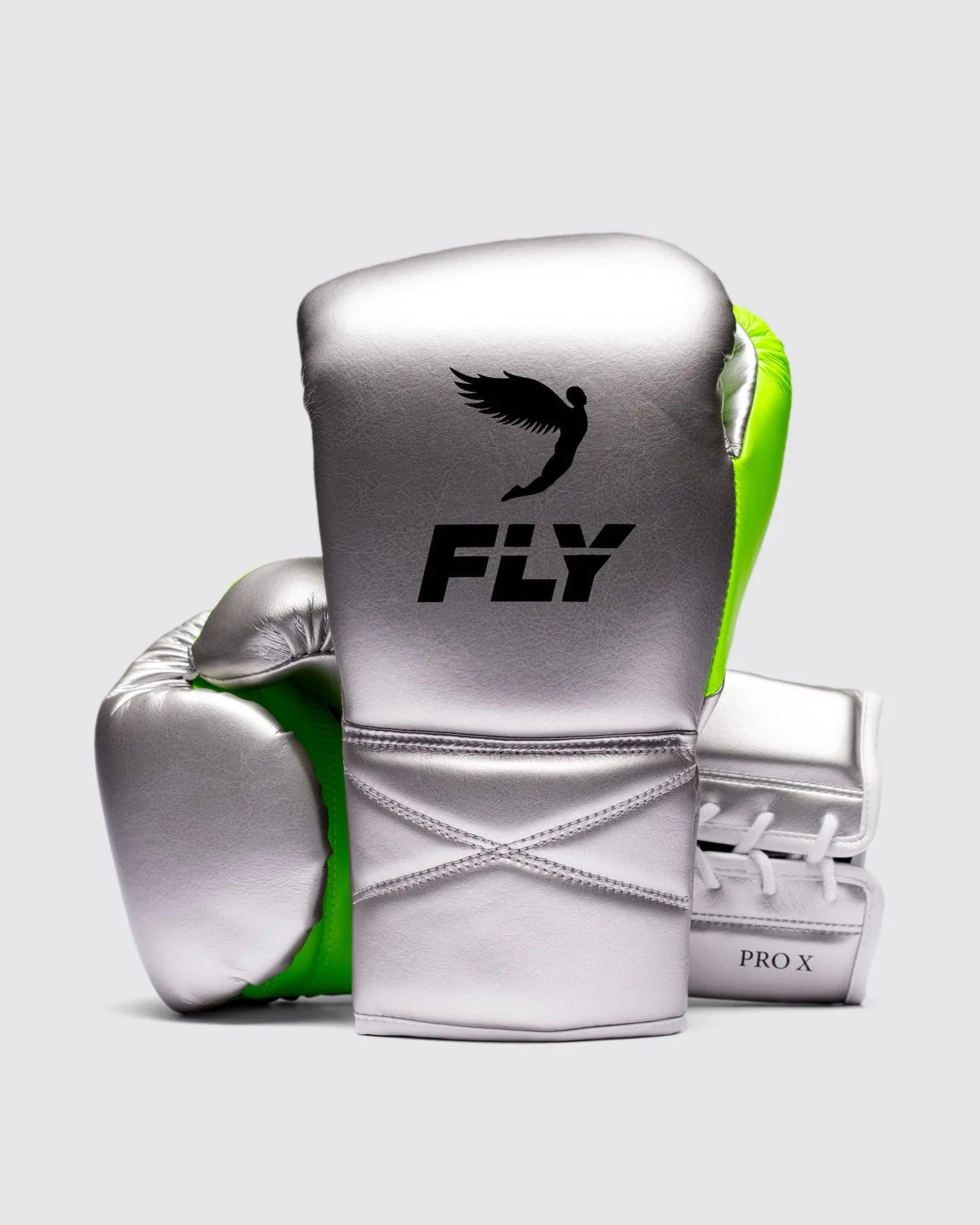 Fly Boxhandschuhe Superlace Pro X 2 - Silber/Neongrün