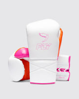 Fly Boxhandschuhe Superlace Pro X 2 - Weiß/Rosa/Orange