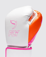 Fly Boxhandschuhe Superloop Pro X 2 - Weiß/Rosa/Orange
