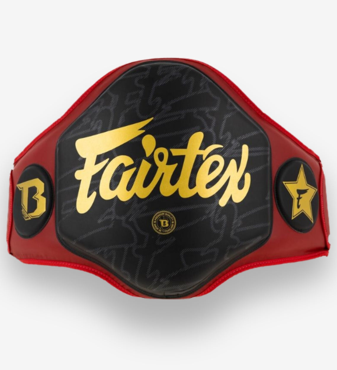Fairtex Bauchgürtel FXB - Rot/Schwarz/Gold