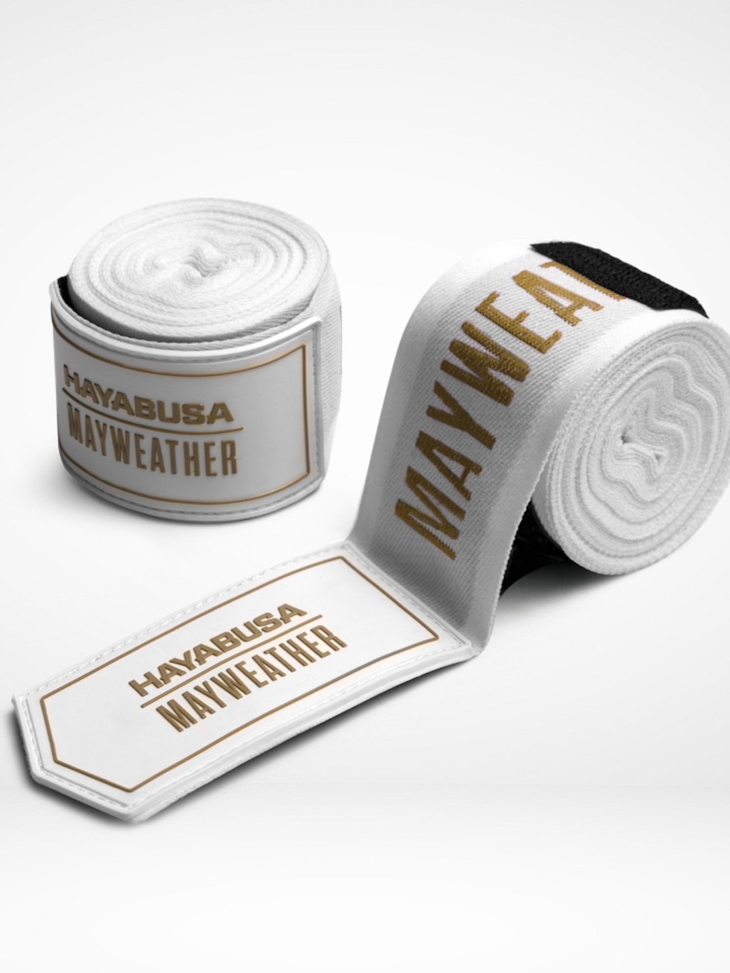 Hayabusa x Mayweather Boxbandagen Deluxe - Weiss/Gold