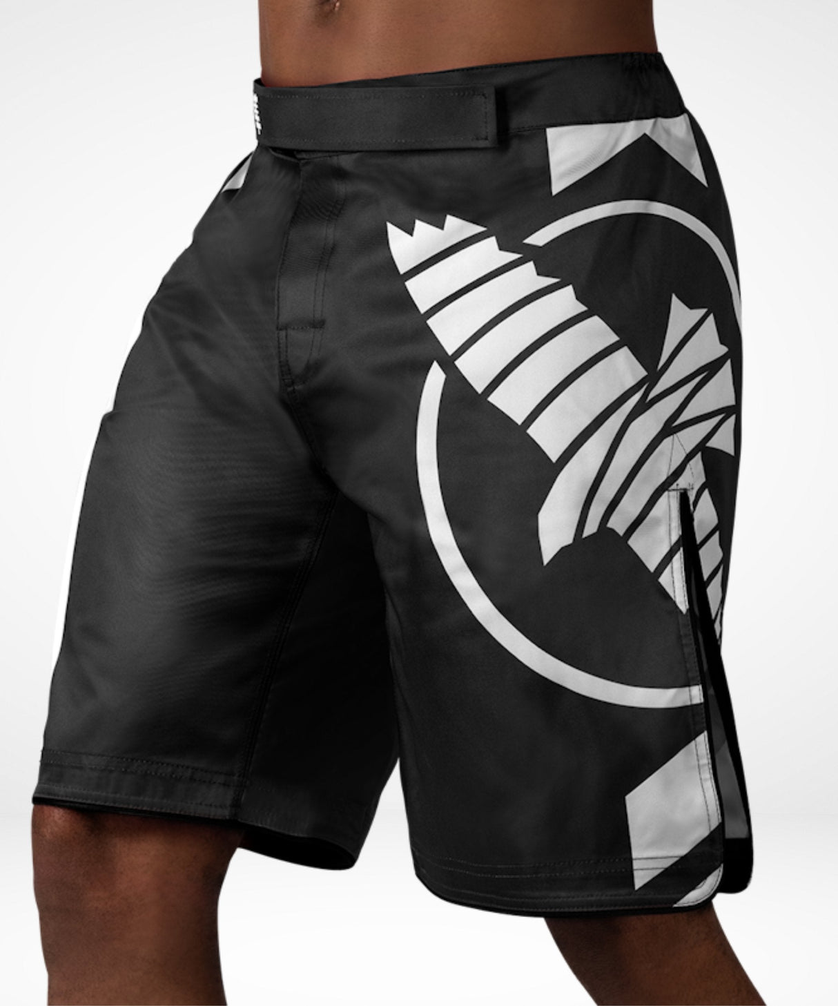 Hayabusa MMA Shorts Icon Lang - Zwart/Wit