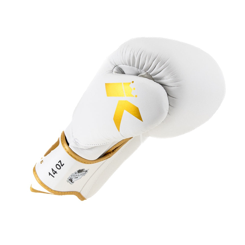 King Pro Boxing Boxhandschuhe BGK – Weiss/Gold
