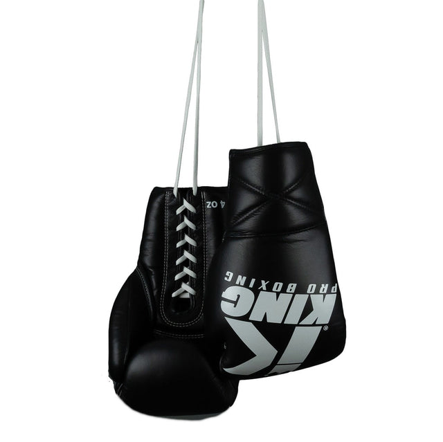 King Pro Boxing Boxhandschuhe XK mit Schnürverschluss – Schwarz/Weiss