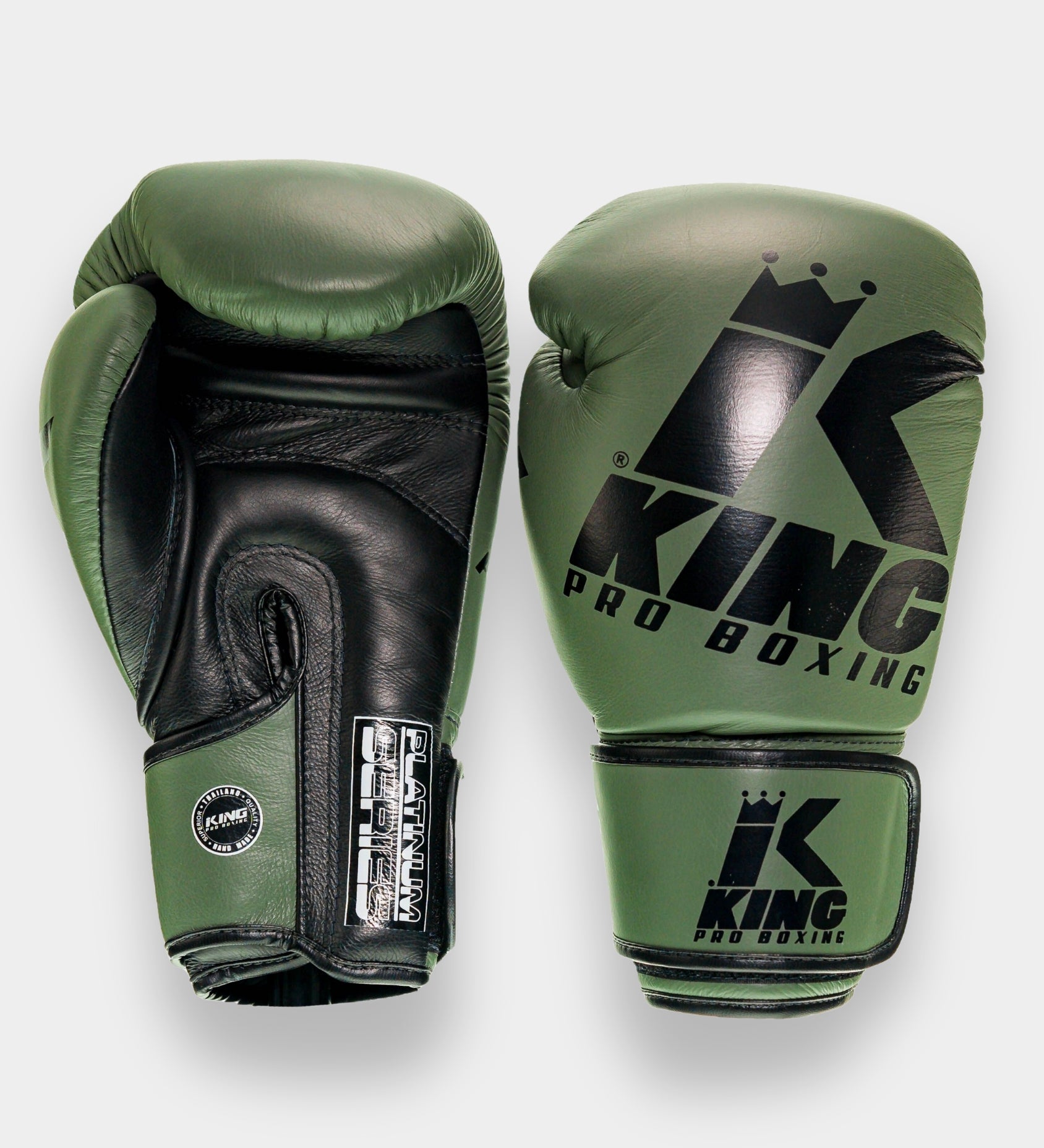 King Boxhandschuhe Platinum - Kaki Grün/Schwarz