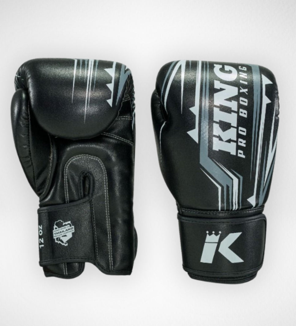 King Pro Boxing Boxhandschuhe BG Spartan – Schwarz/Grau