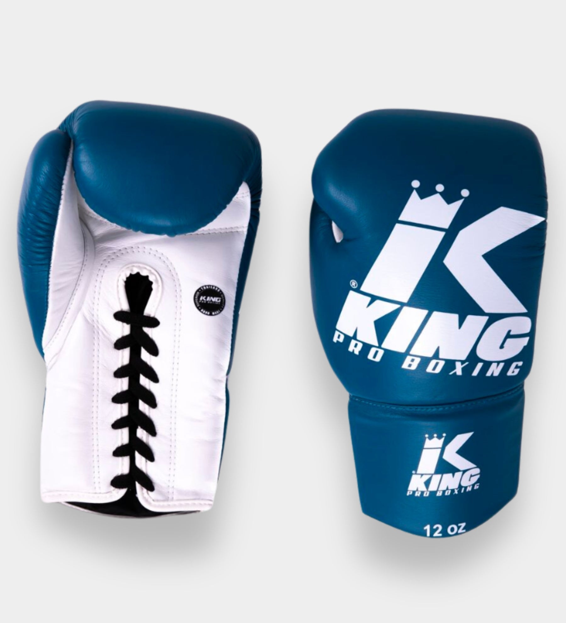 King Boxhandschuhe BG2 mit Schnürung - Blau/Weiss