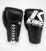 King Pro Boxing Boxhandschuhe XK mit Schnürverschluss – Schwarz/Weiss