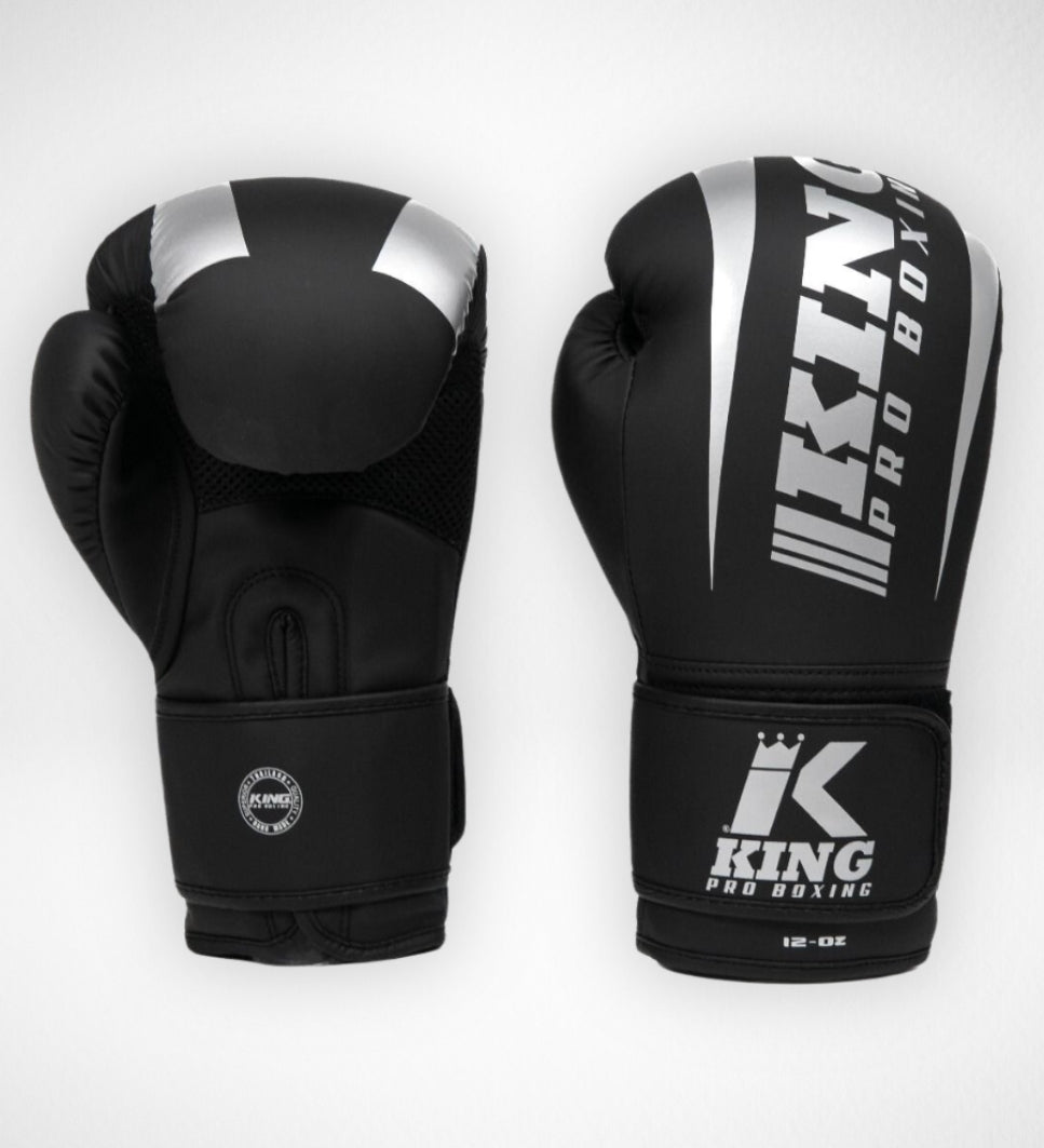King Pro Boxing Boxhandschuhe Revo – Schwarz/Silber