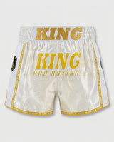King Pro Boxing Muay Thai Shorts ‚08‘ – Weiss/Gold