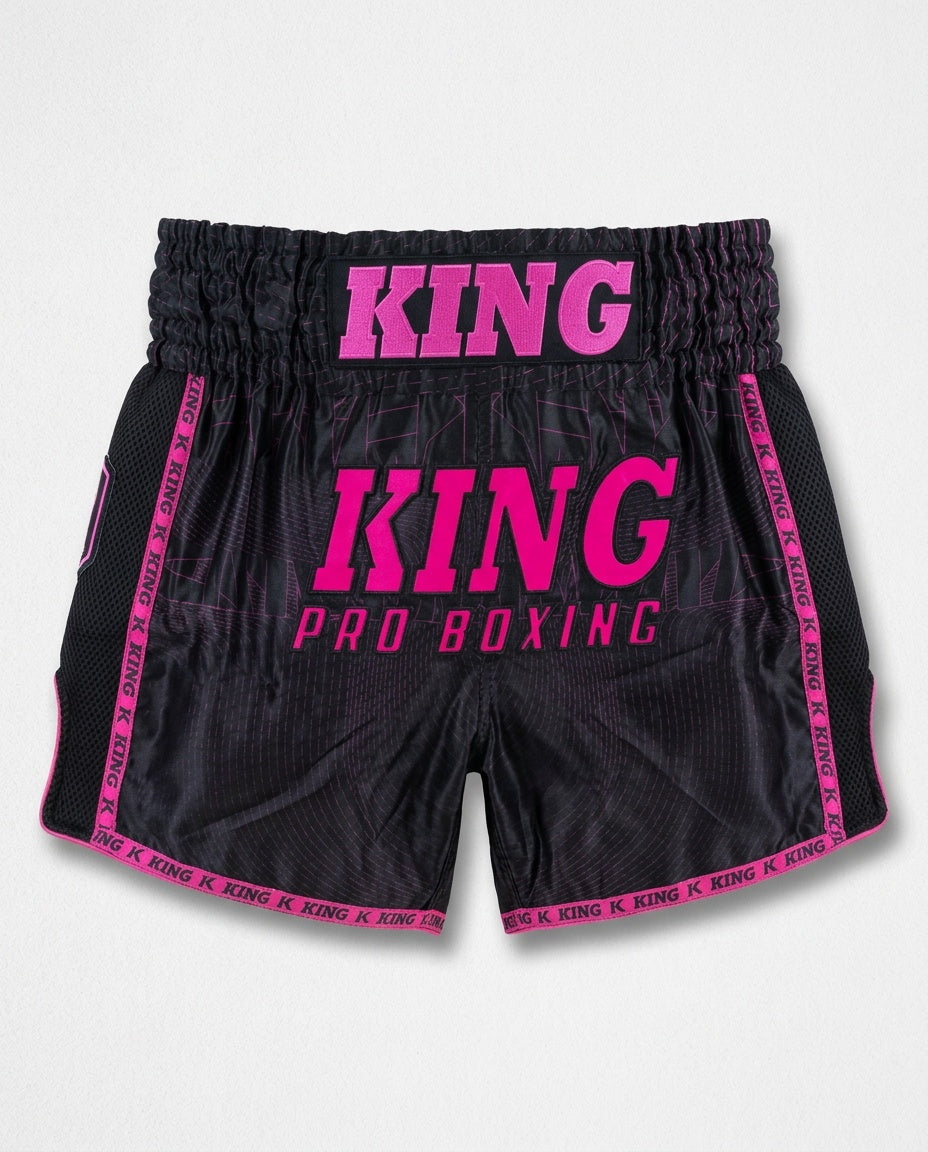 King Pro Boxing Muay Thai Shorts ‚08‘ – Schwarz/Rosa