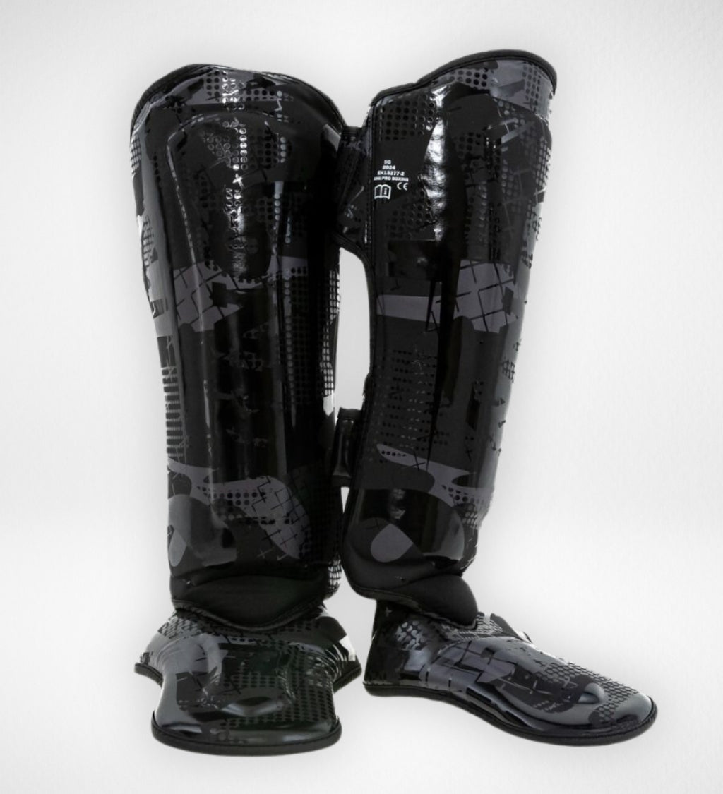 King Pro Boxing Schienbeinschoner Shogun - Schwarz/Schwarz