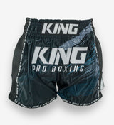 King Pro Boxing Muay Thai Shorts Storm - Schwarz/Grau