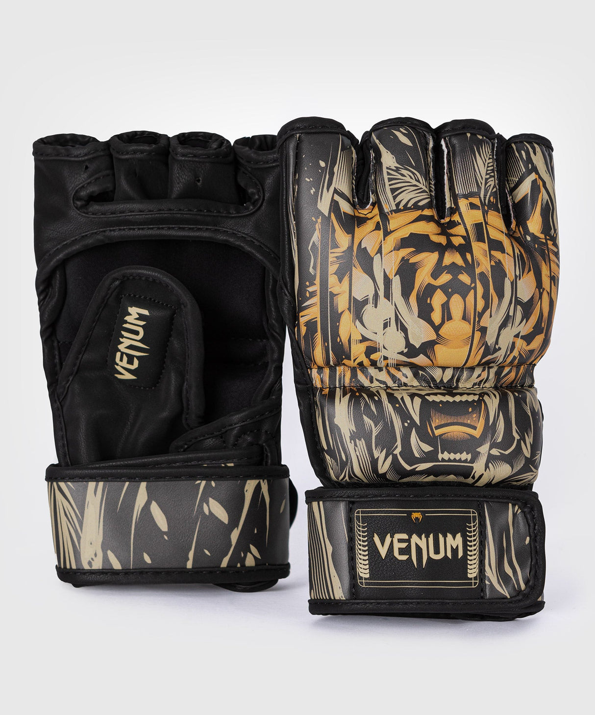 Venum MMA Handschuhe Tiger - Schwarz/Orange