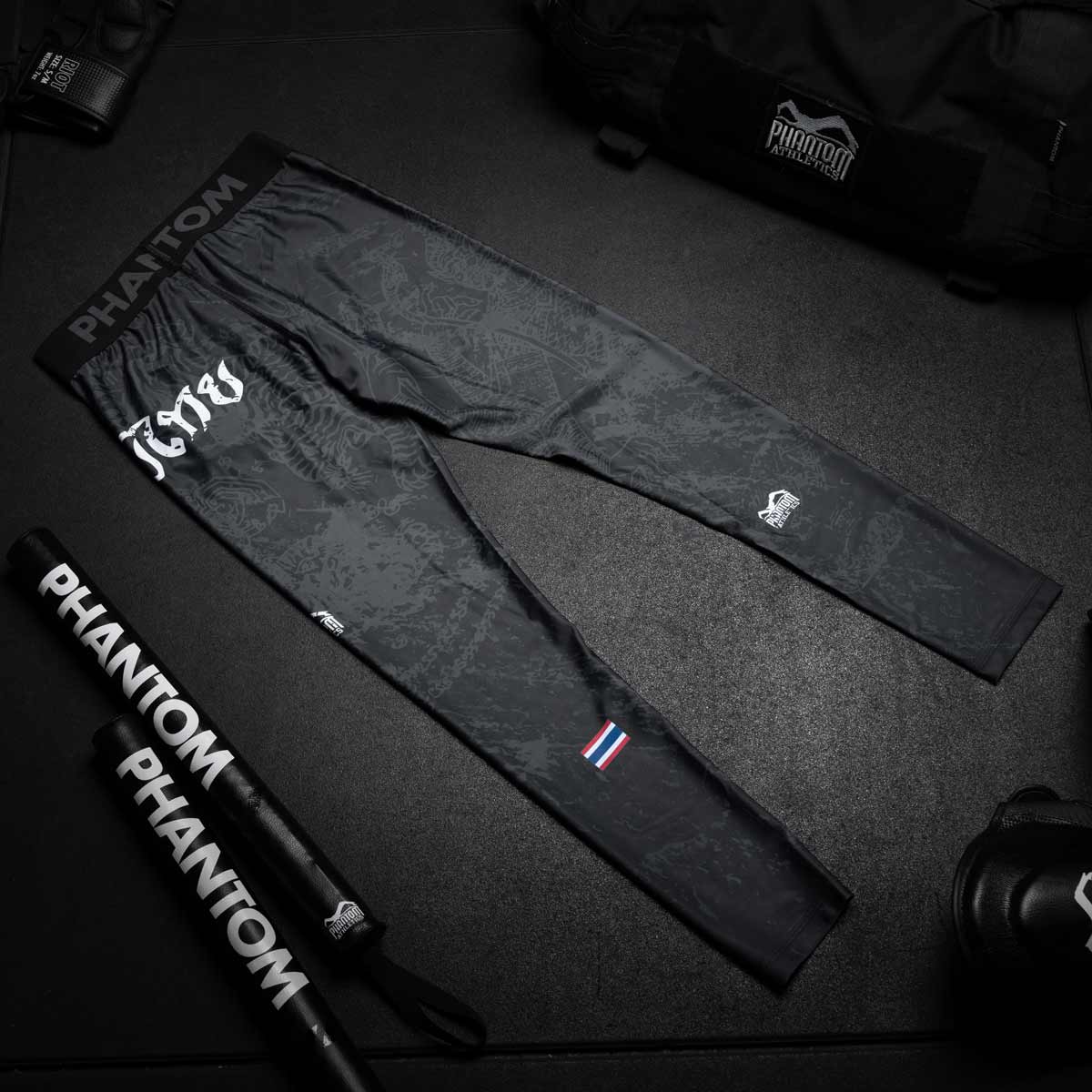 Phantom Athletics Kompressionsshorts Muay Thai - Schwarz/Grau