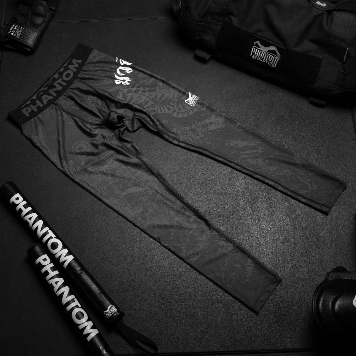 Phantom Athletics Kompressionsshorts Muay Thai - Schwarz/Grau