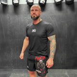 Phantom Athletics MMA Shorts Fusion-R Chainsaw - Schwarz/Grau/Rot