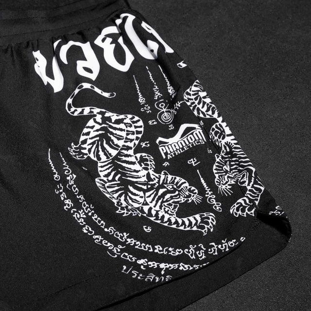 Phantom Athletics Muay Thai Shorts Fusion - Schwarz/Weiß