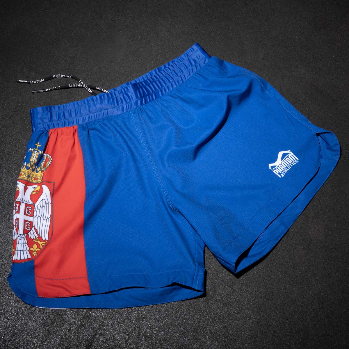 Phantom Athletics MMA Shorts Fusion-R Team Serbia - Rot/Weiß/Blau
