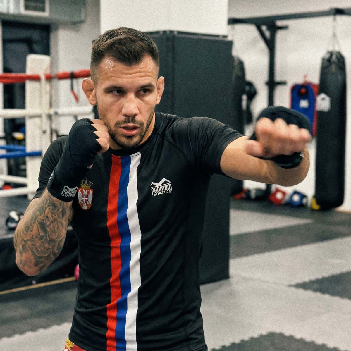 Phantom Athletics Rashguard Team Serbia - Schwarz