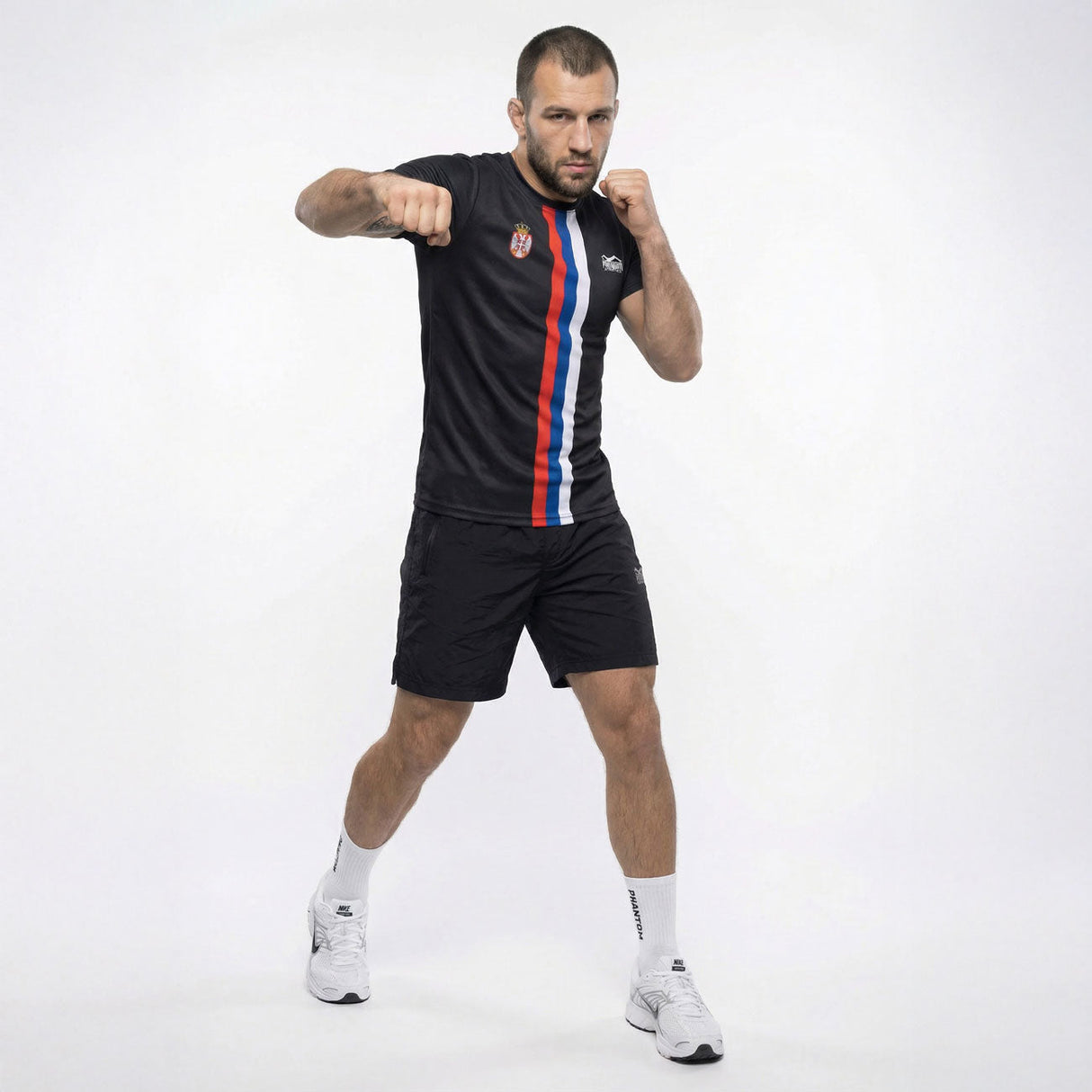 Phantom Athletics T-Shirt EVO+ Team Serbia - Schwarz