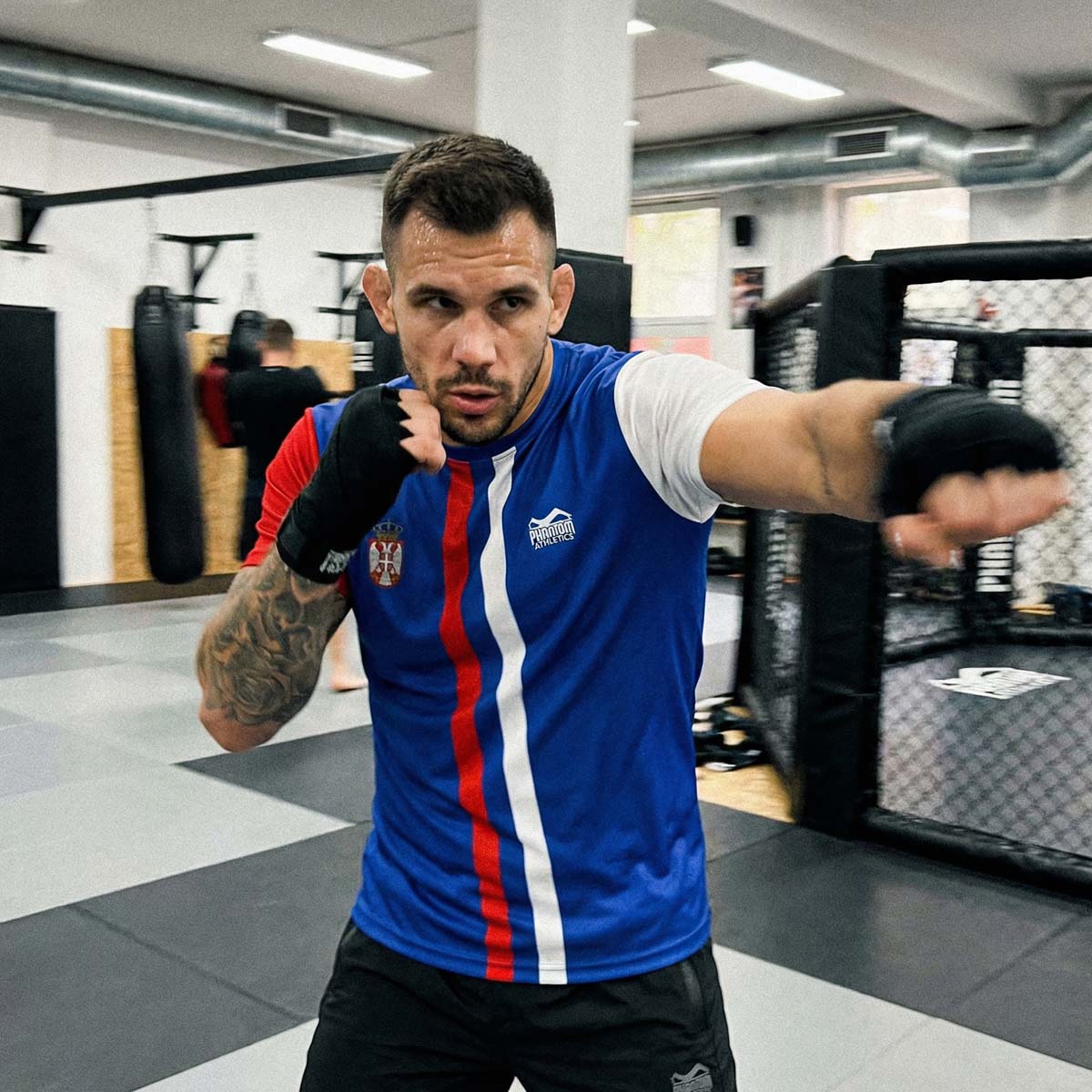Phantom Athletics T-Shirt EVO+ Team Serbia - Blau