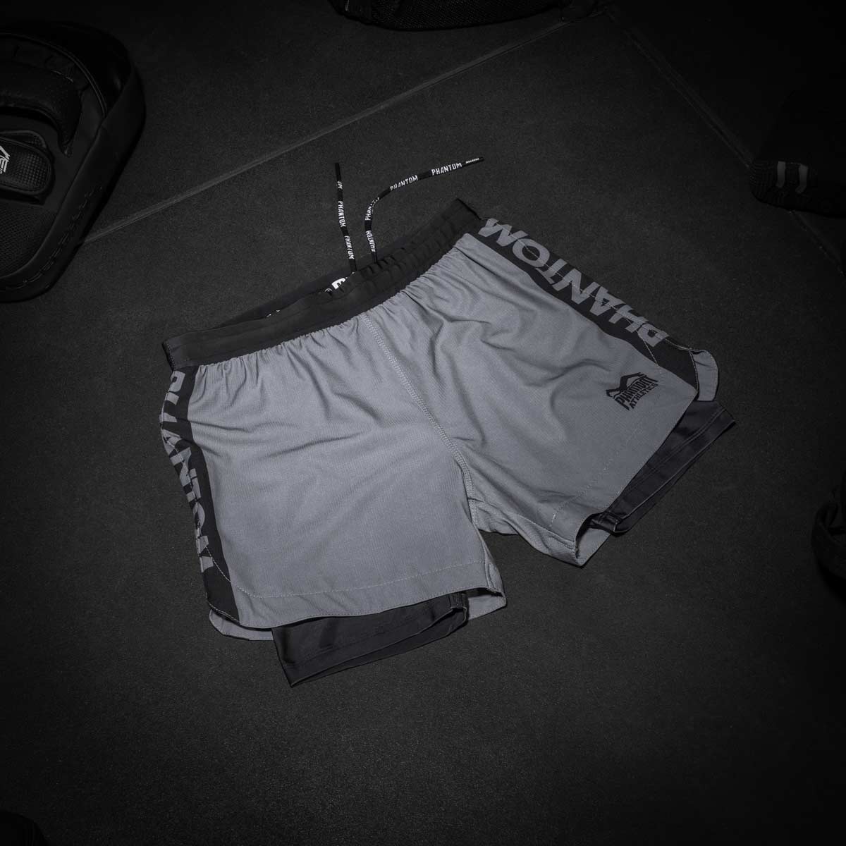 Phantom Athletics Kompressionsshorts Fusion 2in1 Apex - Grau