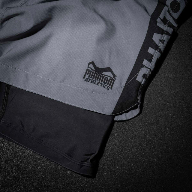Phantom Athletics Kompressionsshorts Fusion 2in1 Apex - Grau