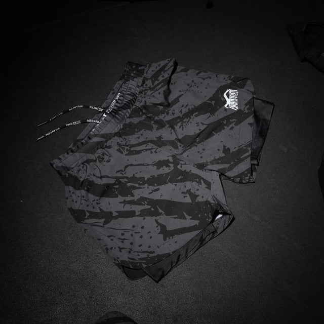 Phantom Athletics MMA Shorts Fusion 2in1 Camo Tiger - Grau